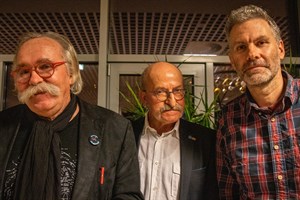 Der neue Vorsitzende des Ortsbeirats Warnemünde Dr. Werner Fischer (Mitte) mit seinen Stellvertretern Dr. Jobst Mehlan (links) und Stephan Porst (rechts)