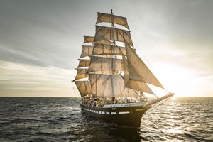 Das französische Segelschiff „Belem“ kommt zur Hanse Sail 2025 erstmals nach Rostock (Foto: Pierre Bourras)